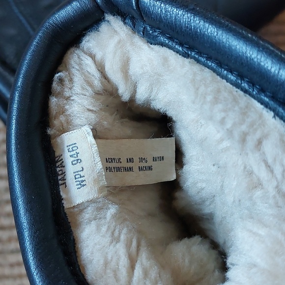 Vintage Leather Fur Lined Mittens - Picture 8 of 8